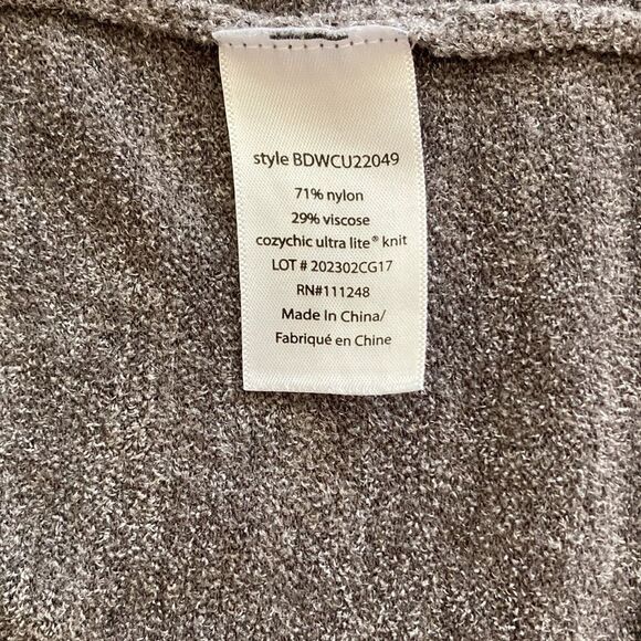 Barefoot Dreams CozyChic Ultra Lite Hooded Cocoon Cardigan Medium - Picture 6 of 12